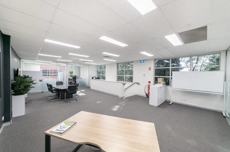 One of the office areas, fitted out. The floor plans are very flexible and largely rectangular, suiting a variety of uses.